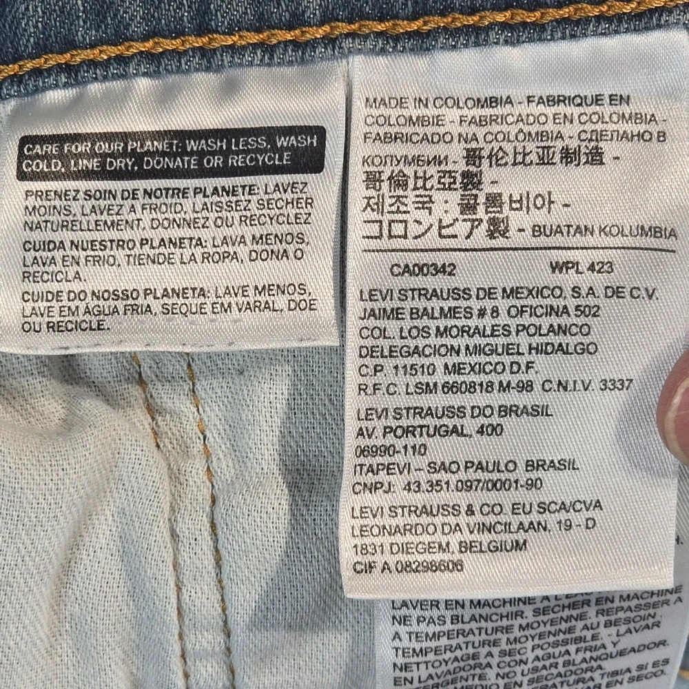 Levis 511 Slim Fit Jeans‎ Mens 34x32 Medium Wash Blue Denim 04511-0408
